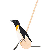Goki Wooden Push Figure Penguin