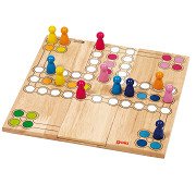 Goki Ludo-Spiel aus Holz – variabel