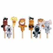 Goki Finger Puppet Wild Animals, set of 8