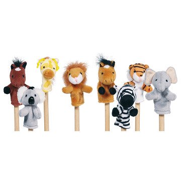 Goki Fingerpuppe Wilde Tiere, 8er Set