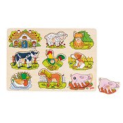 Goki Stud Puzzle Farm Animals with Sound