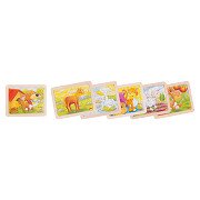 Goki Wooden Puzzles Animals, set of 6