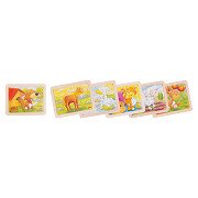 Goki Wooden Puzzles Animals, set of 6