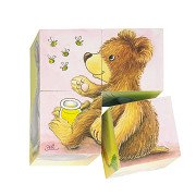 Goki Holzblockpuzzle Babytiere