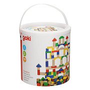 Goki Wooden Building Blocks in Ton - Color, 100pcs.