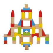 Goki Wooden Building Blocks in Bag, 50pcs.