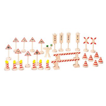 Goki Wooden Traffic Sign Set, 29 pcs.