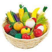 Goki Vegetables and Fruit in a Basket, 23pcs.