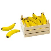Goki Wooden Bananas in Crate, 10 pcs.