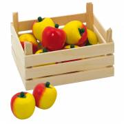 Goki Wooden Apples in Crate, 10 pcs.