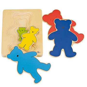 Wooden Layered Puzzle - Bear