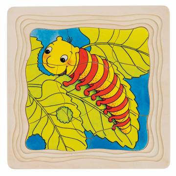 Goki Wooden Layer Puzzle - Butterfly