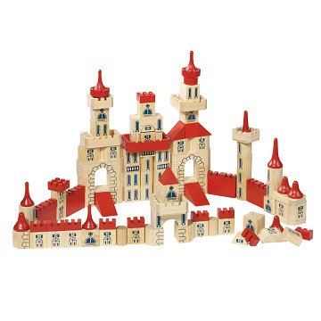 Goki Holzschloss-Bausteine, 150 Stück.