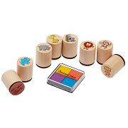 Goki Wooden Stamp Set - Wild Animals