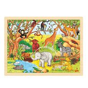 Goki Wooden Jigsaw Puzzle - Jungle, 48pcs.