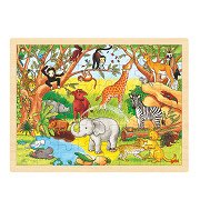 Goki Wooden Puzzle - Jungle, 48 pcs.