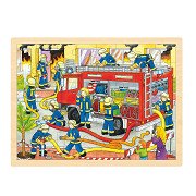 Goki Wooden Jigsaw Puzzle - Fire Brigade, 48 pcs.