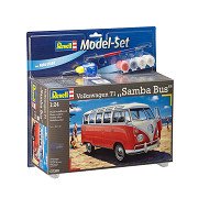 Revell Modellbausatz VW T1 Samba Bus, 173-teilig – inkl. Grundfarben