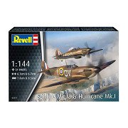 Revell Model Kit - Spitfire Mk.1a & Hurricane Mk.1 1:144 - 31pcs.