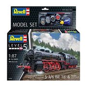 Revell Model Kit - Schnellzuglokomotive S3/6 BR18 mit Tende 1:87 - 154pcs.