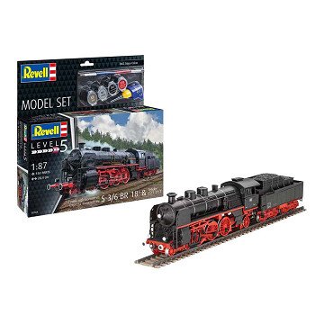 Revell Modelbouwpakket - Schnellzuglokomotive S3/6 BR18 mit Tende 1:87 - 154dlg.