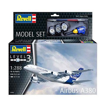 Revell Model Building Kit - Airbus A380 1:288 - 48 pcs. - Incl. Basic Paint Colors