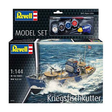 Revell Modellbausatz - KFK (Kriegsfischkutter) 1:144 - 102-tlg.