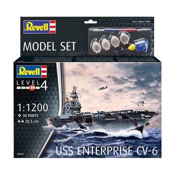 Revell Modellbausatz - USS Enterprise CV-6 1:1200 - 38-tlg.