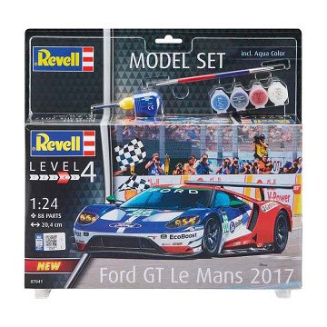 Revell Modelbouwpakket - Ford GT Le Mans 1:24 - 88dlg. - Incl. Basiskleuren Verf