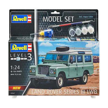 Revell Modelbouwpakket - Land Rover Series III LWB (S. Wagon) 1:24 - 184dlg. - Incl. Basiskleuren Verf