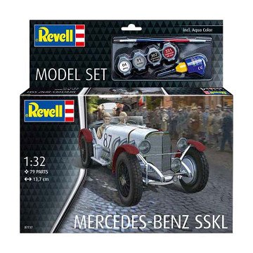 Revell Model Building Kit - Mercedes-Benz SSKL 1:32 - 79 Pieces - Incl. Basic Paint Colors