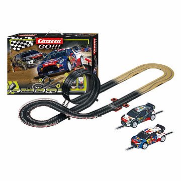 Carrera GO!!! Super Rally - Racebaan met 2 Auto's - 1:43