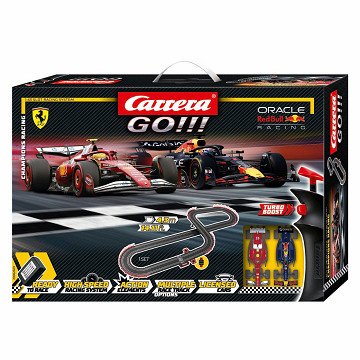 Carrera GO!!! Rennstrecke – Champion's Racing: M. Verstappen Nr. 1 gegen L. Hamilton Nr. 44