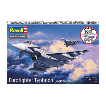 Revell Model Kit Starter Kit Eurofighter Typhoon (single seater) 1:144 - 63-piece.