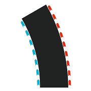 Carrera Hybrid Track Sections Corners Radius 2 60 Degrees - 3xL, 3xR
