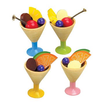 Small Foot - Eisbecher aus Holz, 4 Stück