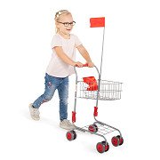 Small Foot - Shopping cart with doll seat and flag