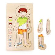 Small Foot - Wooden Body Puzzle Boy, 29 pcs.