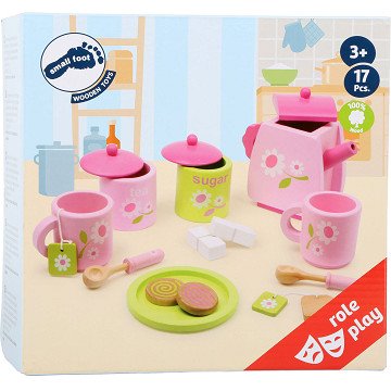 Small Foot - Wooden Tea Set, 17-piece.