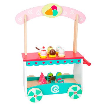 Small Foot - Wooden Ice Cream Cart with Accessories