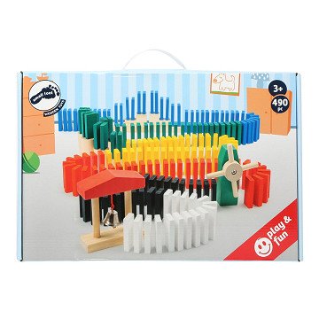 Small Foot - Wooden Domino Rally, 490pcs.