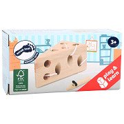 Small Foot - Cheese and Mouse Wooden Threading Game