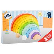 Small Foot - Wooden Building Blocks Rainbow XL, 14pcs.
