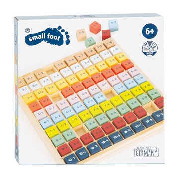 Small Foot - Mathe-Multiplikationstabelle aus Holz, Farbe, 82-tlg.