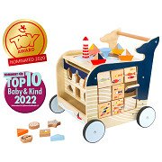 Small Foot  -  Houten Activiteiten Loopwagen Walvis