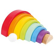 Small Foot - Wooden Building Blocks Rainbow, 9 pcs.