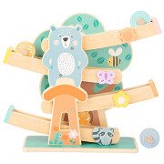 Small Foot - Wooden Marble Run Animals Pastel