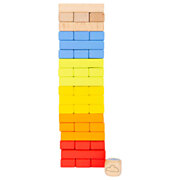 Small Foot - Wooden Rainbow Wobble Tower Game