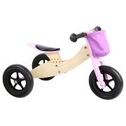 Small Foot  -  Houten Driewieler en Loopfiets 2in1 Maxi Roze