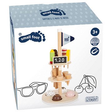 Small Foot - Eiswaffeln aus Holz mit Halter, 15 Stück.